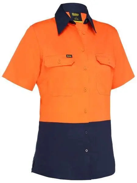 Bisley Women's Cool Lightweight Hi Vis Drill Shirt BL1895 Bisley Workwear